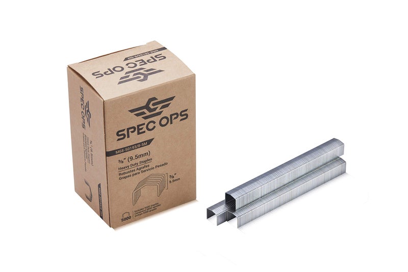 Spec-Ops Spec Ops Tools 3/8" Staples for M68E Plier Stapler, 5,000 Pack, 3% Donated to Veterans, Silver - Image 1